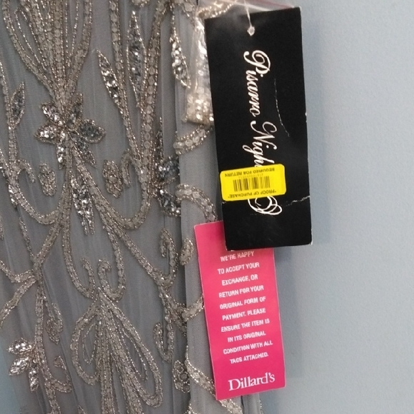 Pisarra Nights Dresses & Skirts - NWT Pisarra Nights  Silver Embellished Dress From Dillard's Size 12